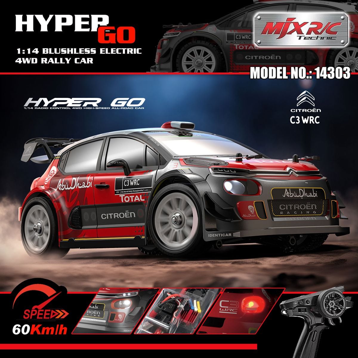 Hyper Go 14303 Citroën C3 WRC | TurboToys BD